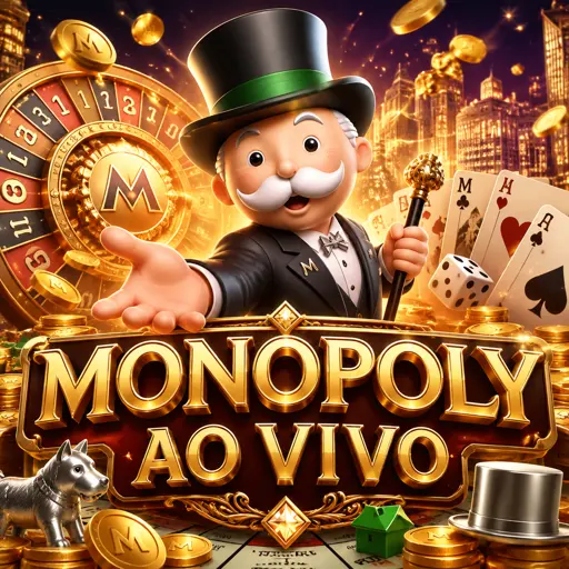 Jogo ao vivo Monopoly com roda de bônus